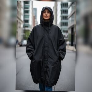 NWT $285 GSTQ XS/S Oversized Modular Stadium Jacket Hooded Designer Coat